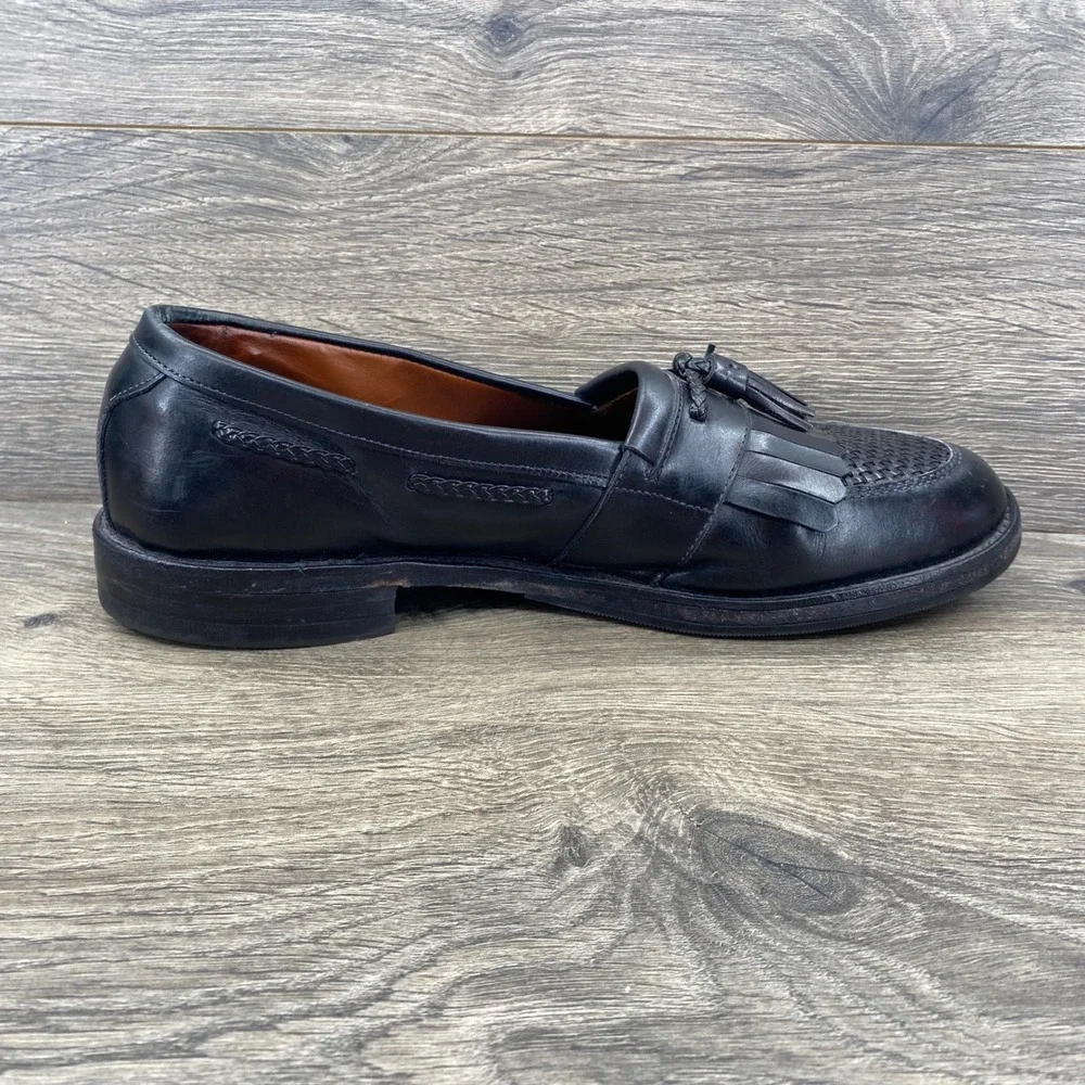 Allen Edmonds Cody Loafer Mens 10.5 D Black Woven Kiltie Tassel 1809 USA